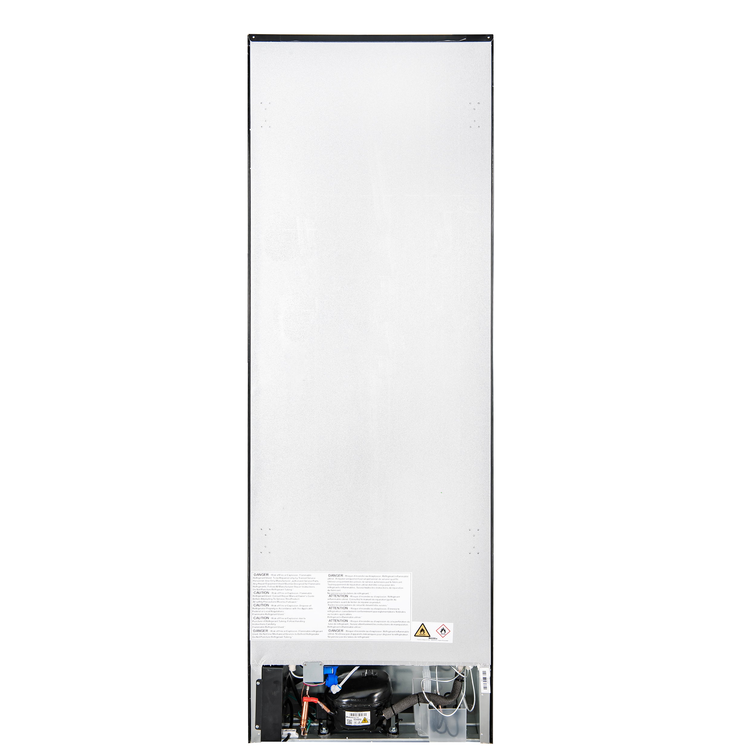 Custodia 24" Bottom Freezer, 10.3 cf., Left Swing, Ice Maker, Total No frost, Black, Antique Brass handles