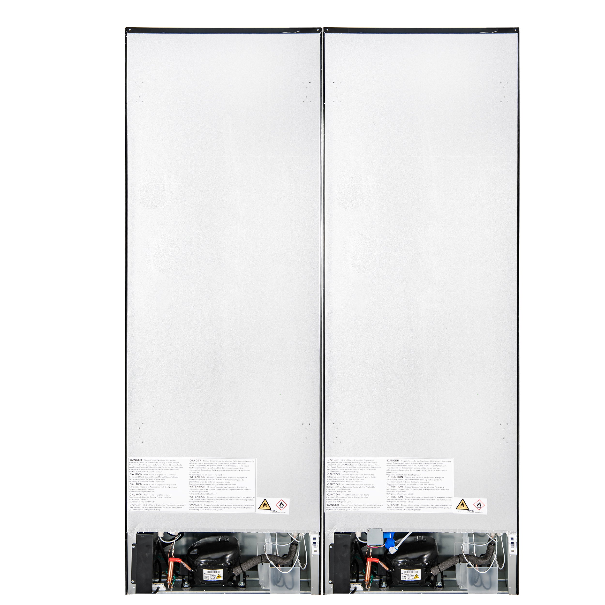 Custodia 48" Bottom Freezer combo, 20.6 cf., Ice Maker, Total No frost, Black, Antique Brass handles