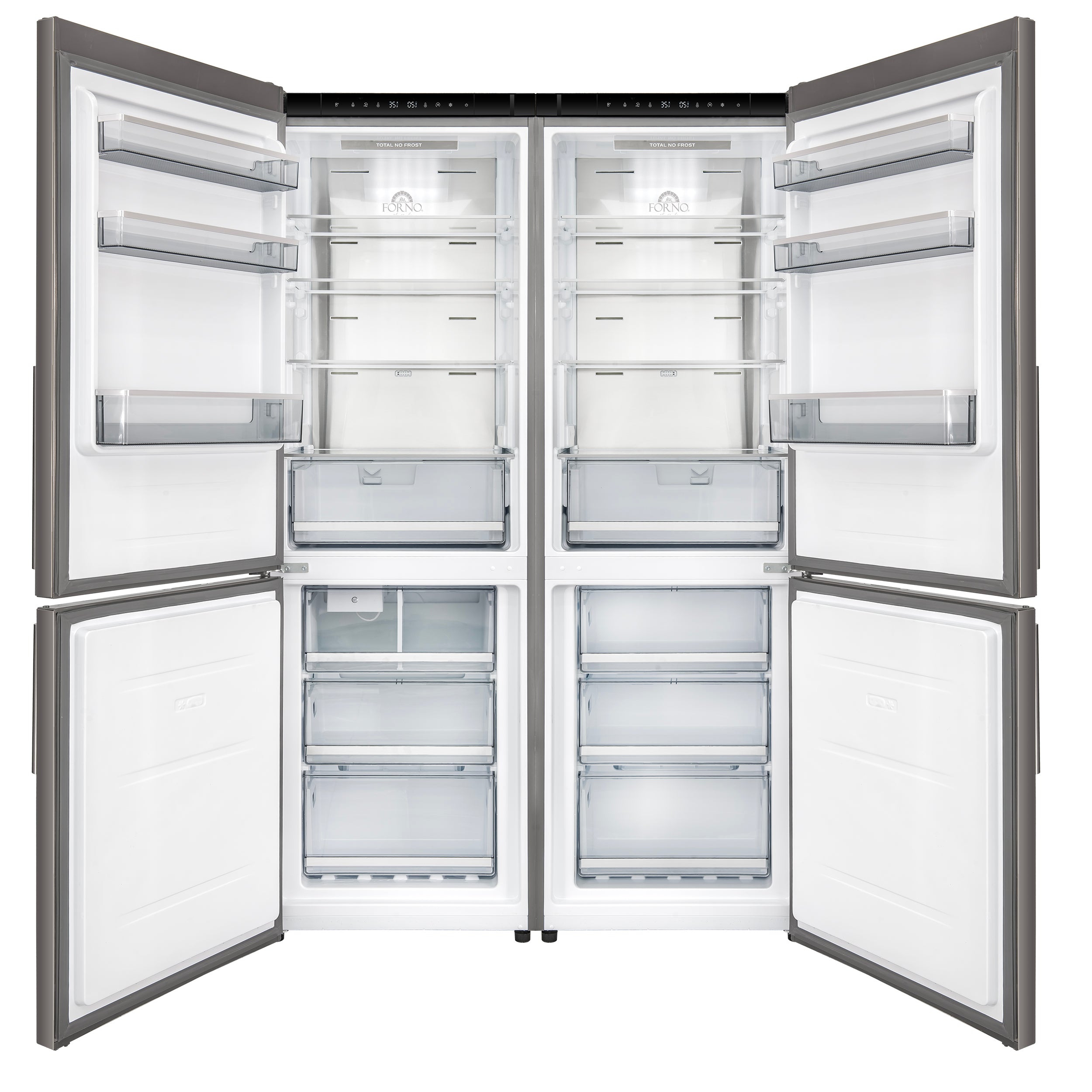 Custodia 48" Bottom Freezer combo, 20.6 cf., Ice Maker, Total No frost, Stainless Steel handles