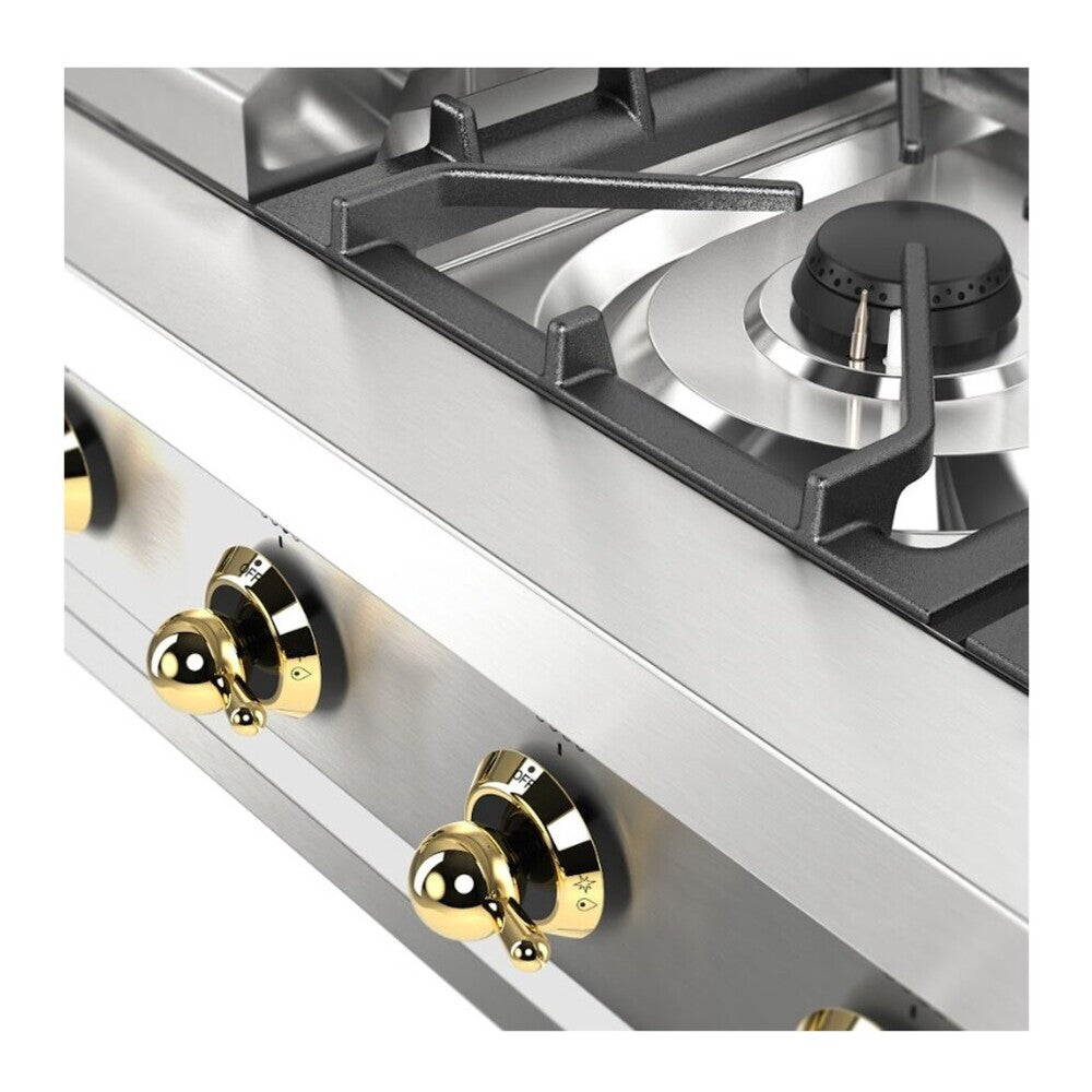 ILVE Nostalgie II 36 inch Built-In Gas Rangetop with 6 Burners and Griddle, in Stainless Steel - image 14