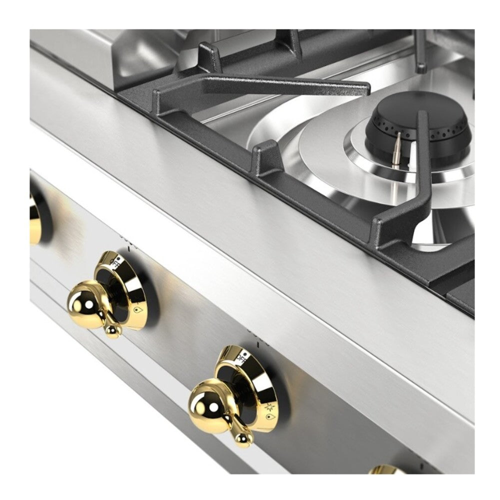 ILVE Nostalgie II 48 inch Built-In Gas Rangetop with Griddle, in Stainless Steel - image 14