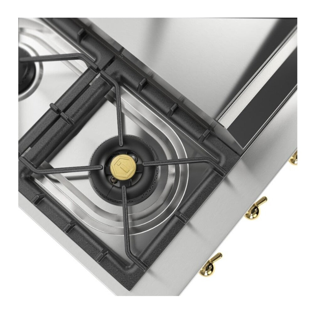ILVE Nostalgie II 48 inch Built-In Gas Rangetop with Griddle, in Stainless Steel - image 15