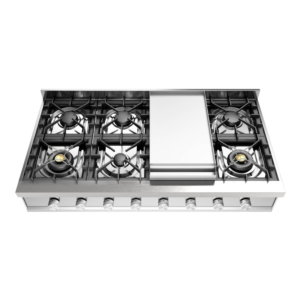 ILVE Professional Plus II 48 inch Built-In Gas Rangetop with Griddle, in Stainless Steel - image 2