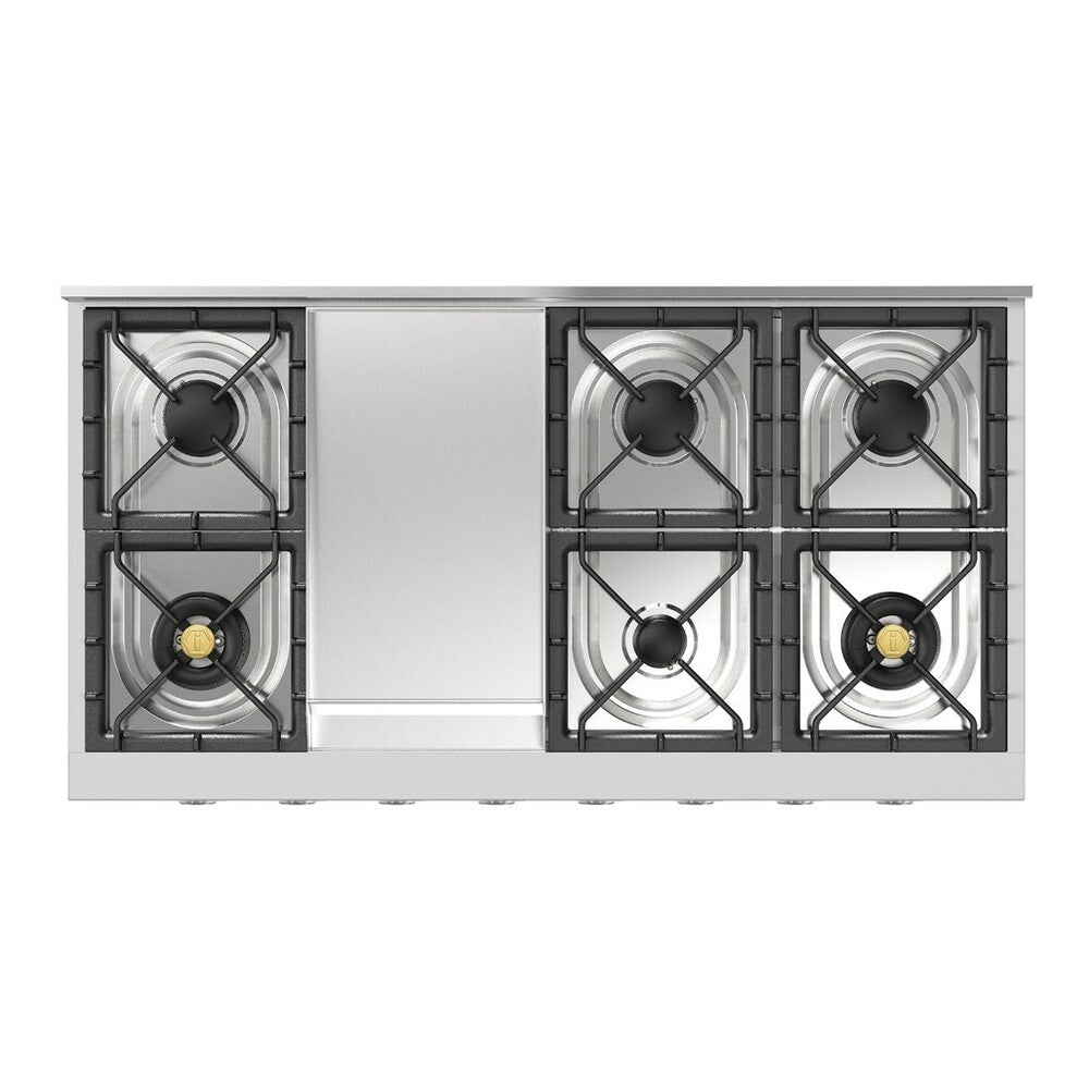 ILVE Professional Plus II 48 inch Built-In Gas Rangetop with Griddle, in Stainless Steel - image 6