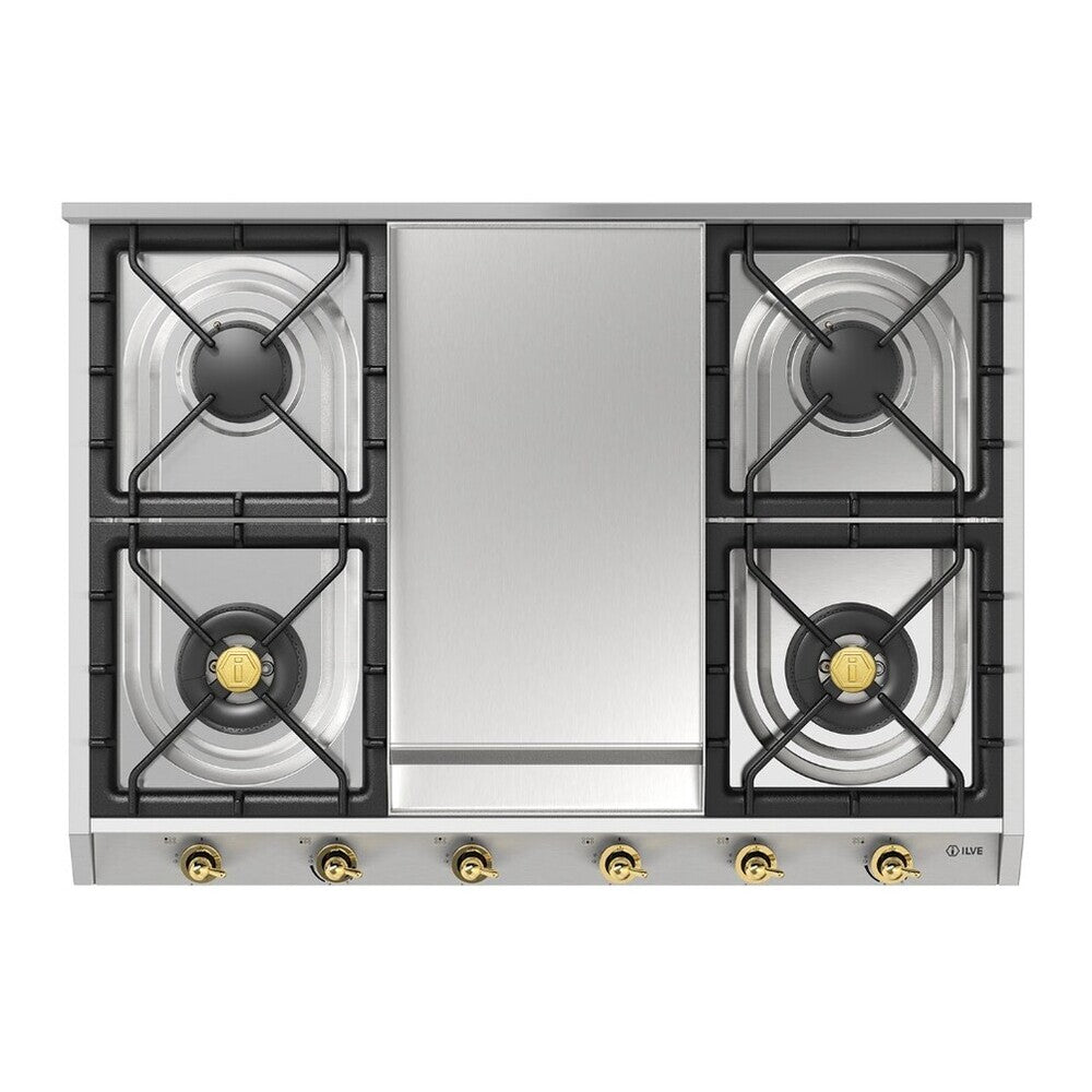 ILVE Nostalgie II 36 inch Gas Cooktop with Griddle, in Stainless Steel - image 10