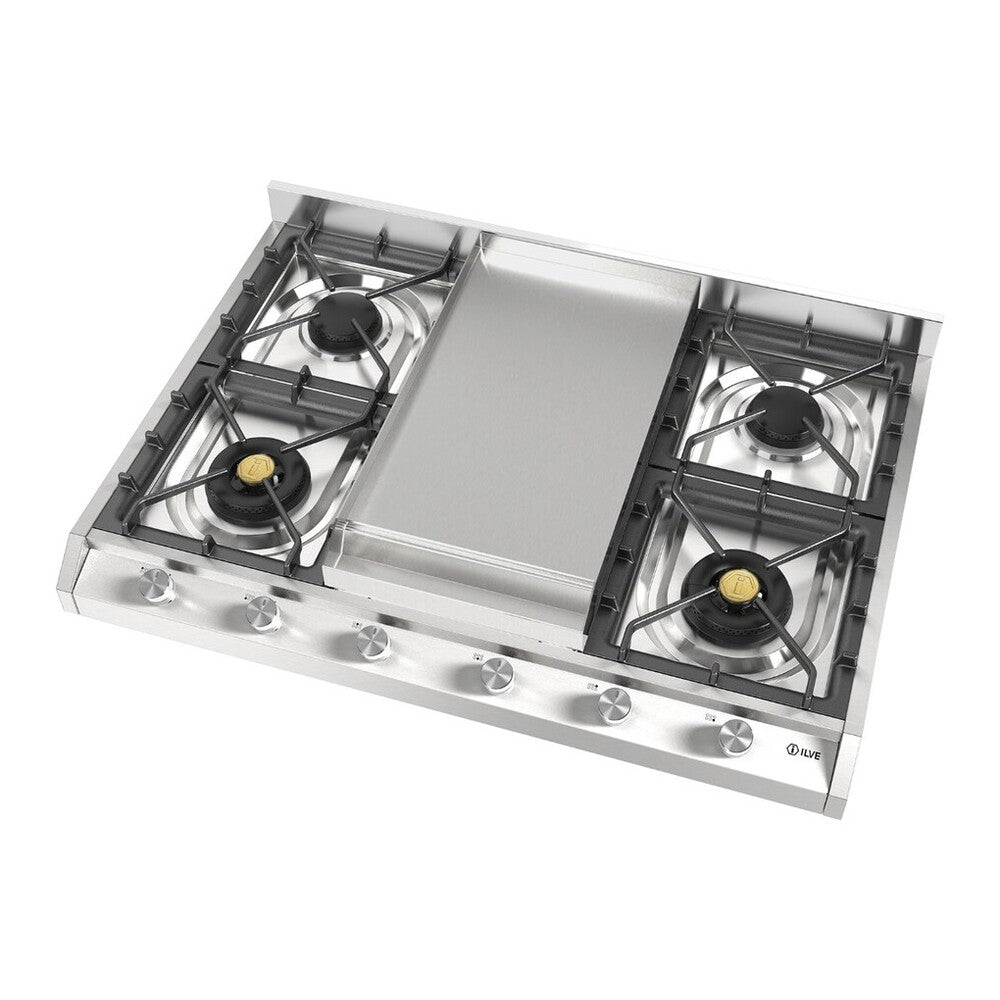 ILVE Professional Plus II 36 inch Gas Cooktop with Griddle, in Stainless Steel - image 5