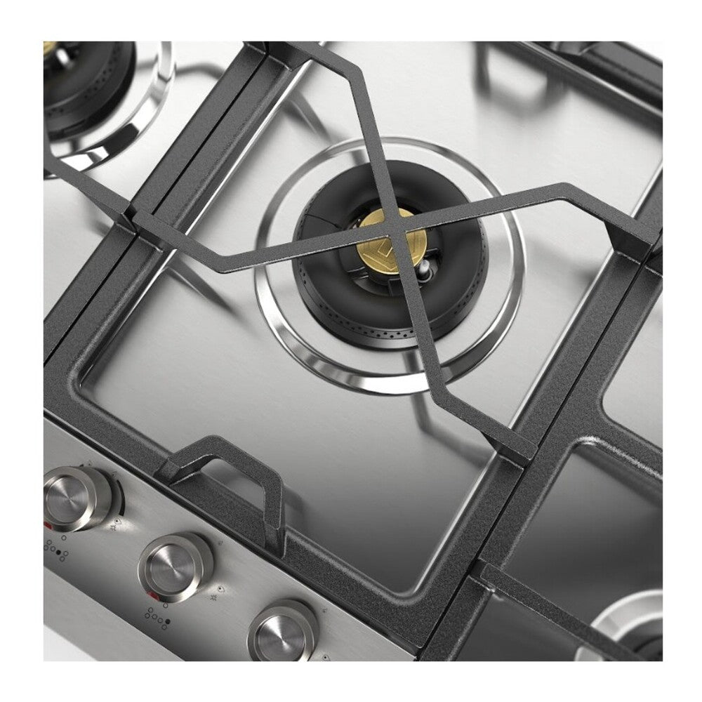 ILVE Panoramagic 48 inch Built-In Gas Cooktop with Total Black Brass Burners, in Stainless Steel - image 10
