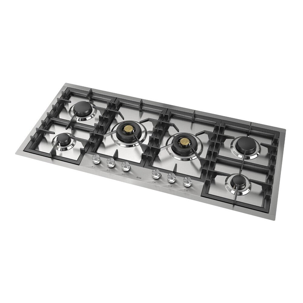 ILVE Professional Plus II 48 inch Built-In Gas Cooktop with Total Black Brass Burners, in Stainless Steel - image 11