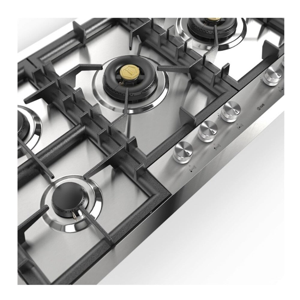 ILVE Professional Plus II 48 inch Built-In Gas Cooktop with Total Black Brass Burners, in Stainless Steel - image 12