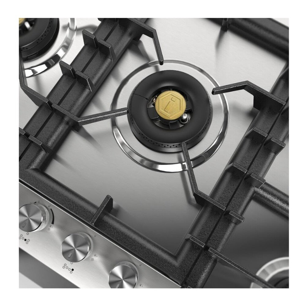 ILVE Professional Plus II 48 inch Built-In Gas Cooktop with Total Black Brass Burners, in Stainless Steel - image 14