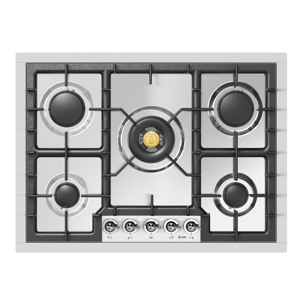 ILVE Nostalgie II 30 inch Built-In Gas Cooktop with 5 Burners, in Stainless Steel - image 4