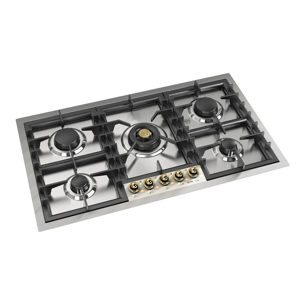 ILVE Nostalgie II 36 inch Built-In Gas Cooktop with Total Black Brass Burners, in Stainless Steel - image 10