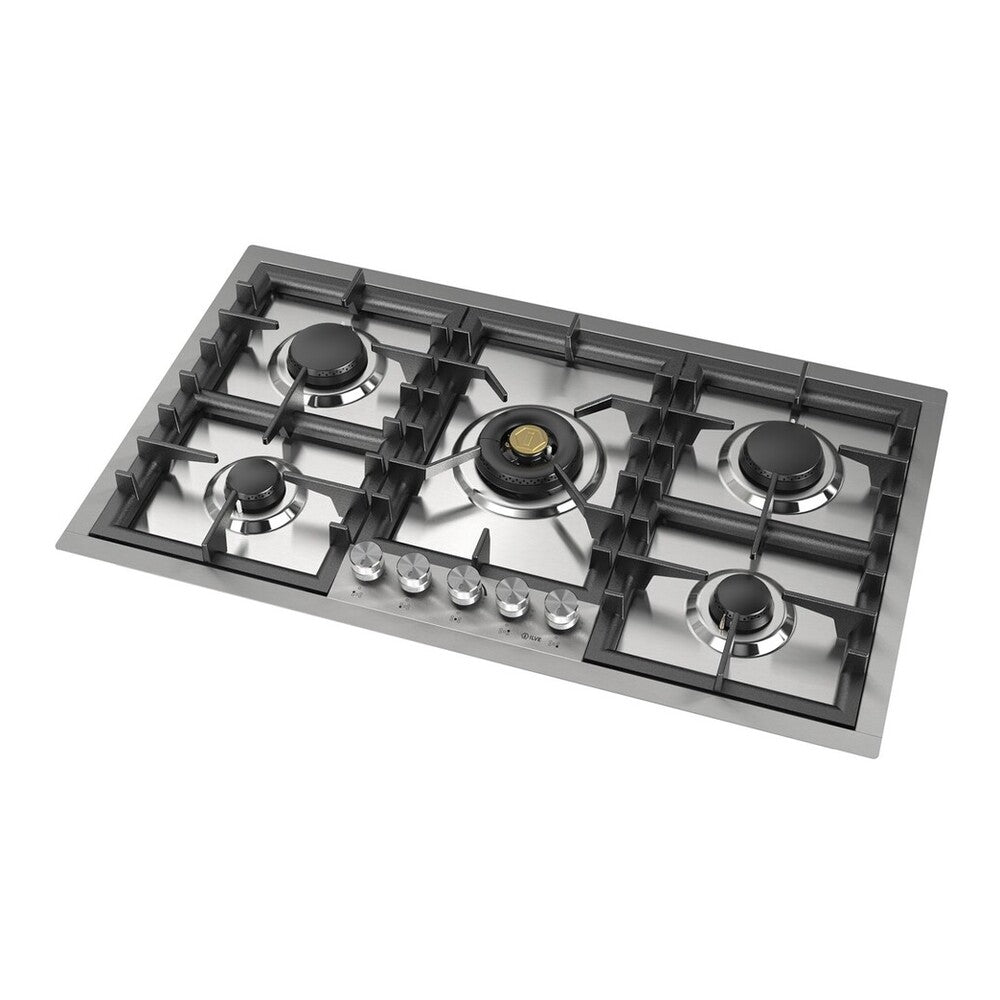 ILVE Professional Plus II 36 inch Built-In Gas Cooktop with Total Black Brass Burners, in Stainless Steel - image 7