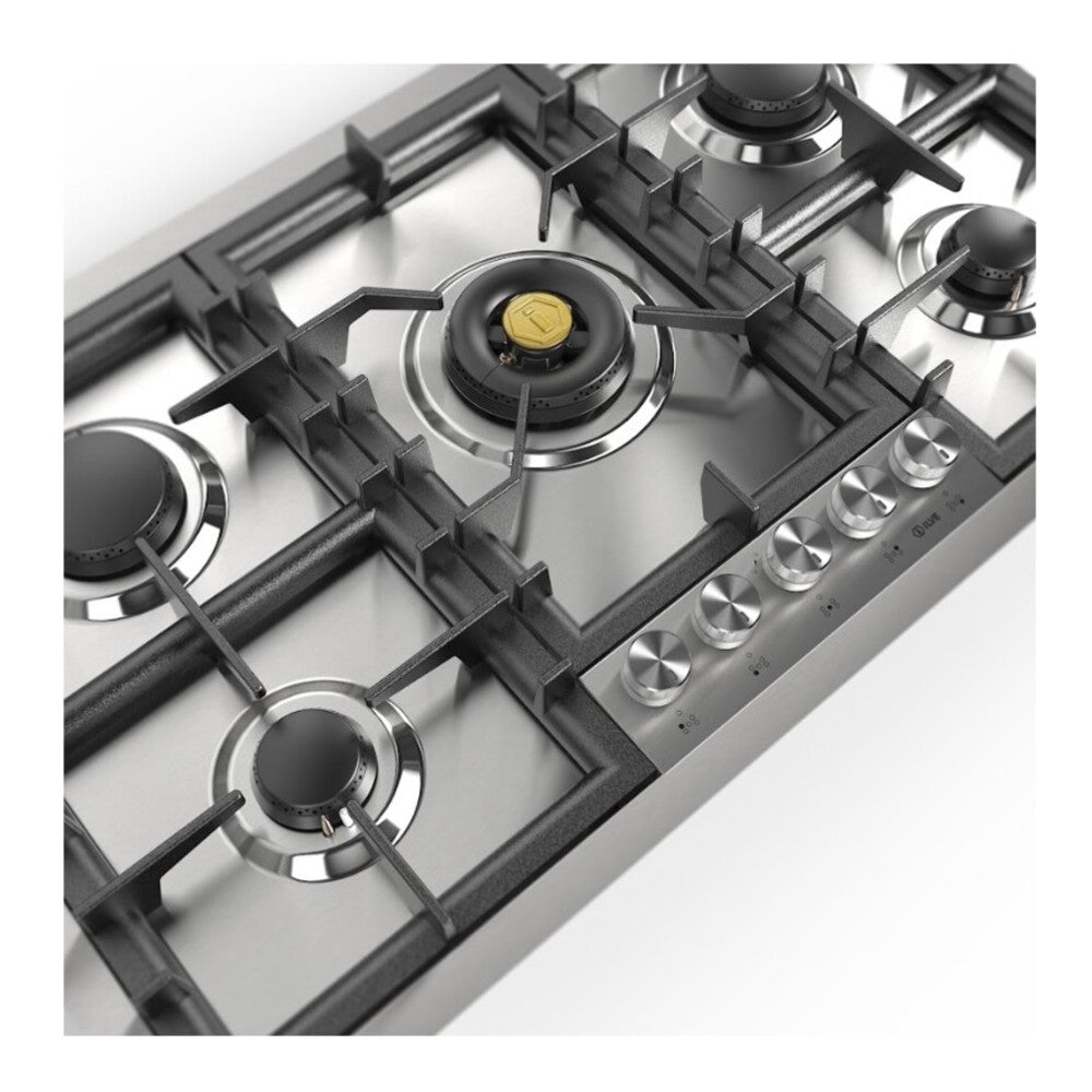 ILVE Professional Plus II 36 inch Built-In Gas Cooktop with Total Black Brass Burners, in Stainless Steel - image 8