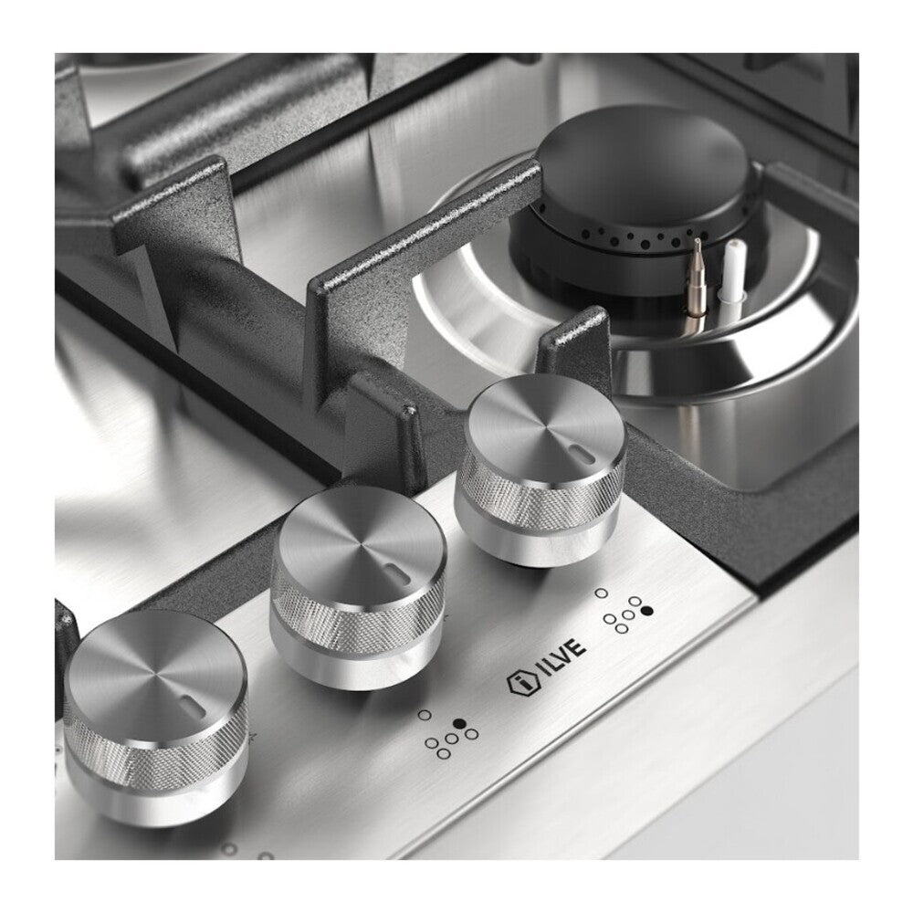 ILVE Professional Plus II 36 inch Built-In Gas Cooktop with Total Black Brass Burners, in Stainless Steel - image 9