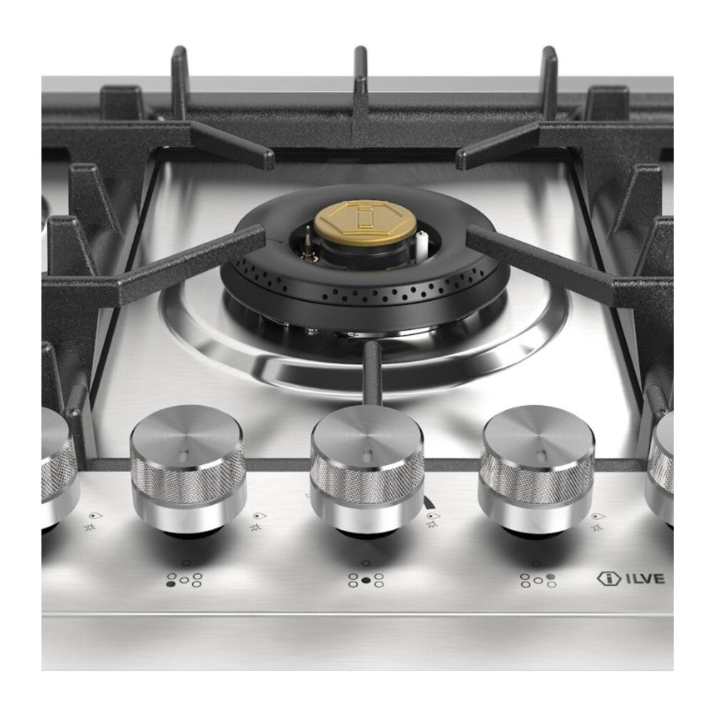 ILVE Professional Plus II 36 inch Built-In Gas Cooktop with Total Black Brass Burners, in Stainless Steel - image 11
