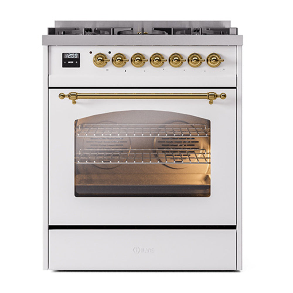 ILVE Nostalgie II 30" Dual Fuel Range - 5 Burners, 4.0 cu. ft. Oven - Triple Glass Door - image 2