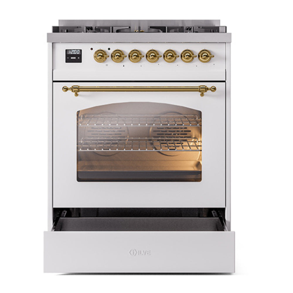 ILVE Nostalgie II 30" Dual Fuel Range - 5 Burners, 4.0 cu. ft. Oven - Triple Glass Door - image 4