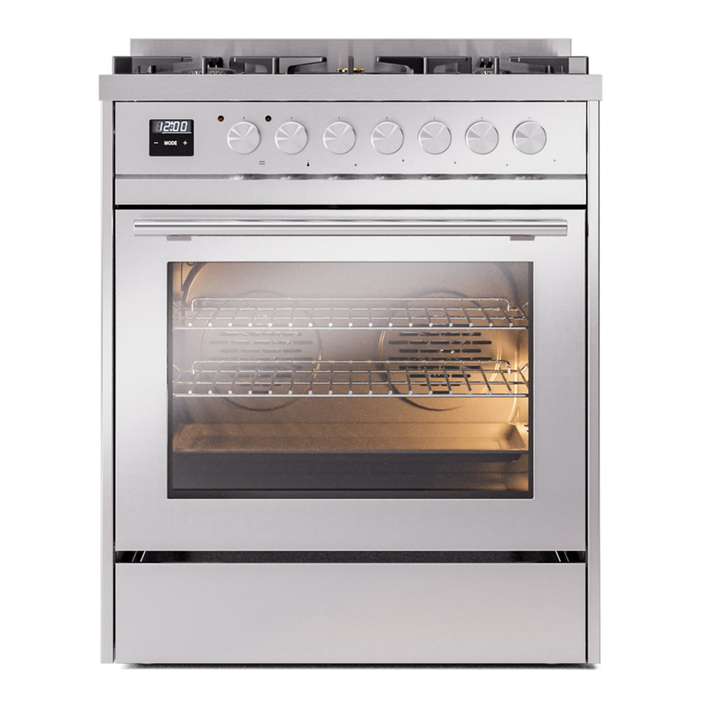 ILVE Professional Plus II 30" Dual Fuel Range - 5-Burner Professional Range, 4.0 cu. ft. Oven - Triple Glass Door - image 5