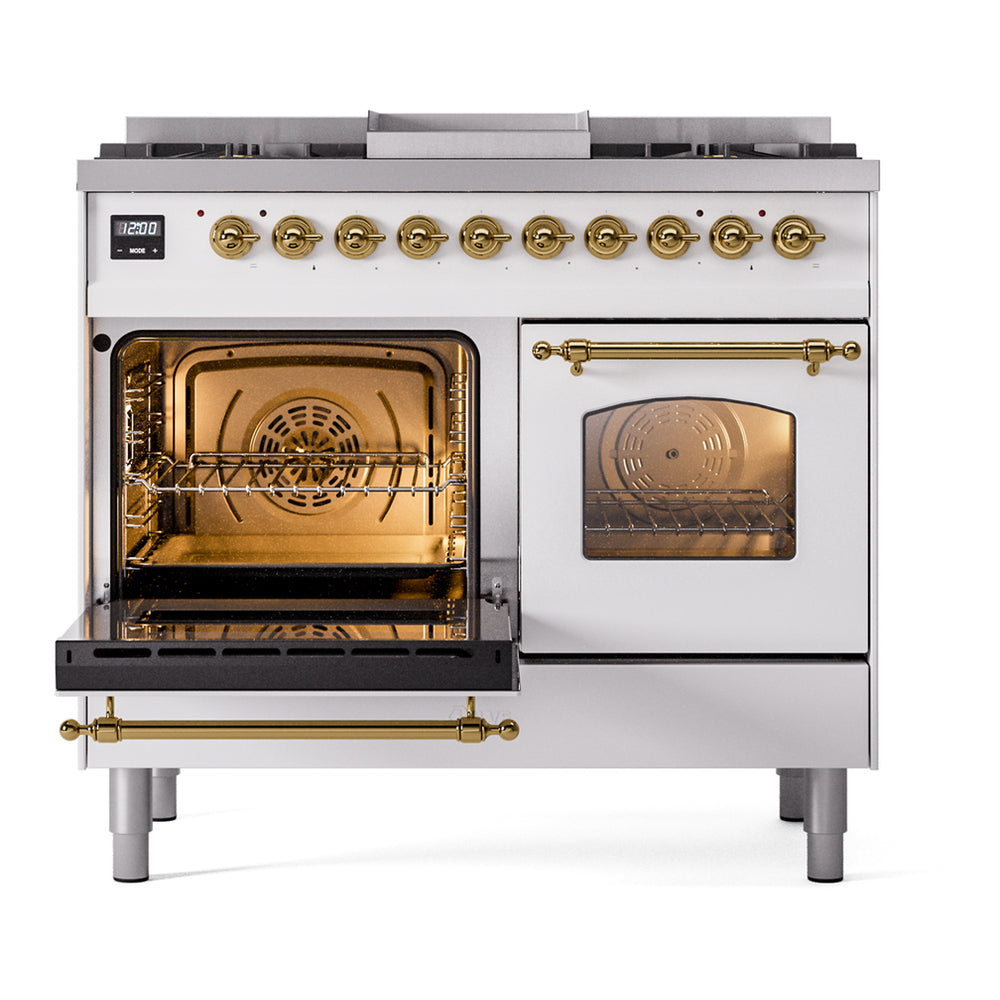 ILVE Nostalgie II 40" Dual Fuel Range - Double Ovens, 6 Burners + Griddle - Triple Glass Door - image 4