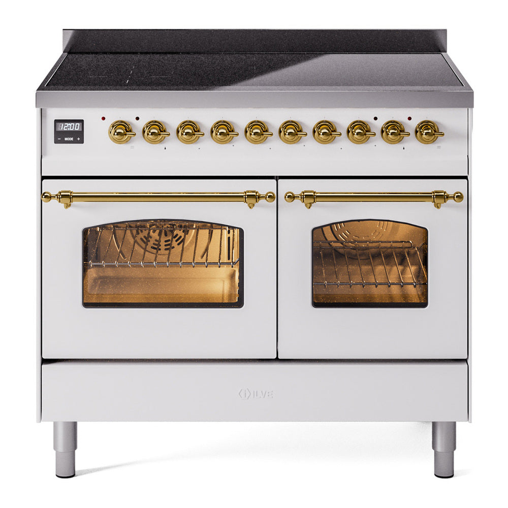 ILVE Nostalgie II 40" Induction Range - Double Ovens, 6-Element Induction - Triple Glass Door