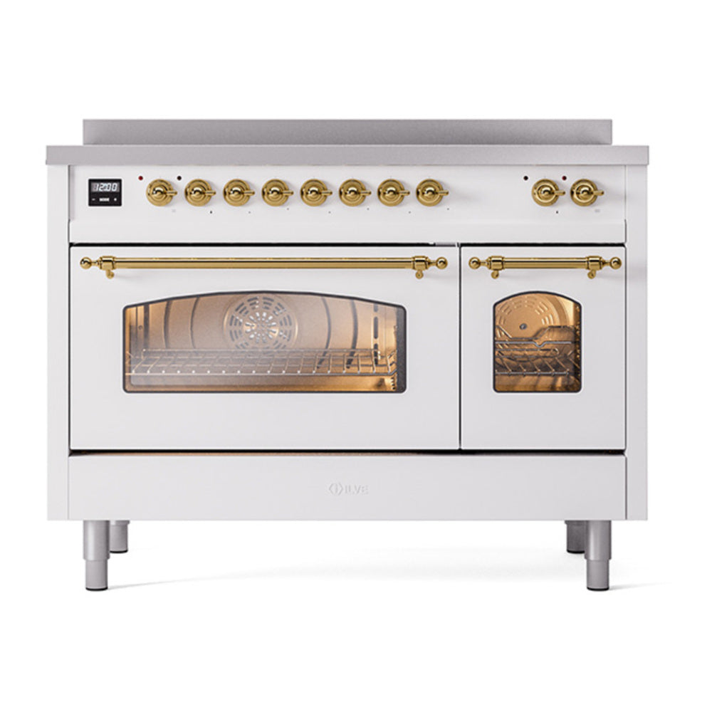 ILVE Nostalgie II 48" Induction Range - Double Ovens, 6-Element Induction - Solid Door - image 5
