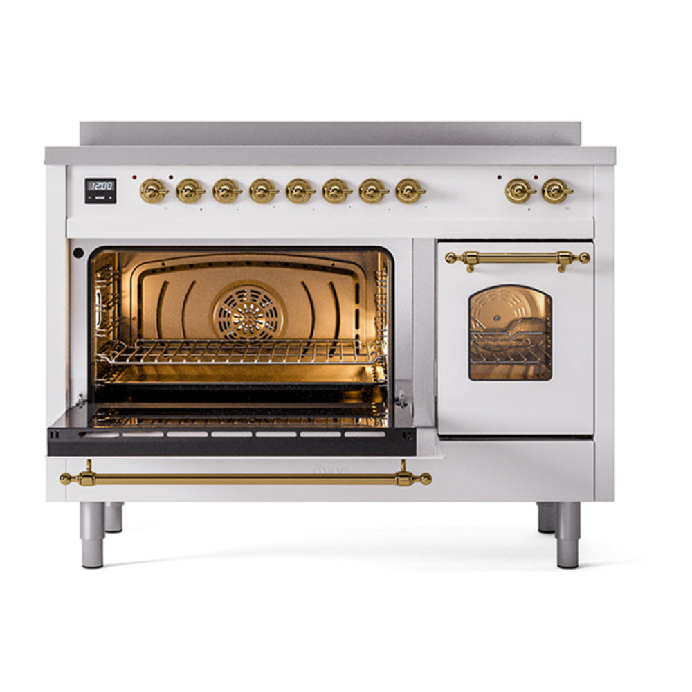 ILVE Nostalgie II 48" Induction Range - Double Ovens, 6-Element Induction - Triple Glass Door - image 3