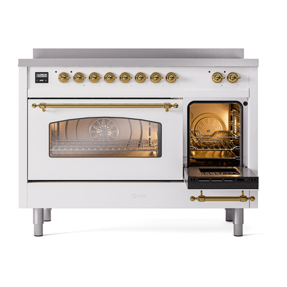ILVE Nostalgie II 48" Induction Range - Double Ovens, 6-Element Induction - Triple Glass Door - image 4