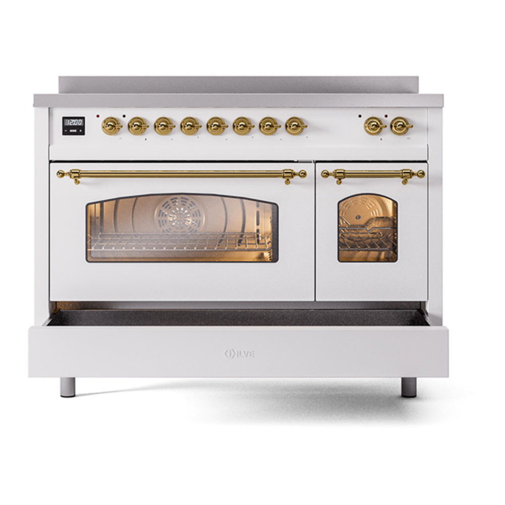 ILVE Nostalgie II 48" Induction Range - Double Ovens, 6-Element Induction - Solid Door - image 6