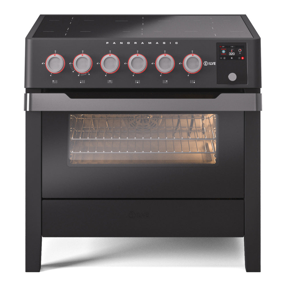 ILVE Panoramagic 36" Induction Range with 6 Elements - Matte Black