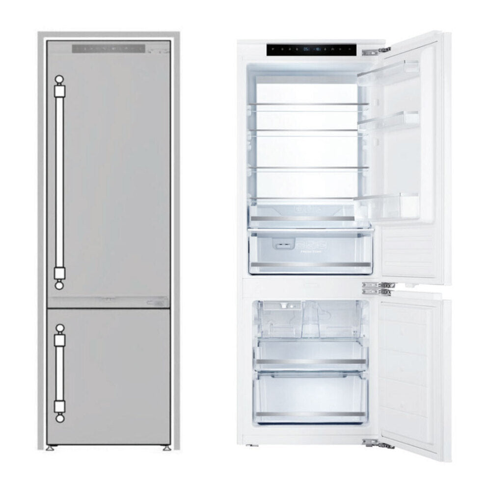 ILVE 24 inch Built-In Bottom Freezer Refrigerator with 8.6 cu. ft. Capacity, Automatic Ice Maker, Panel Ready - URBM22SIWPRY