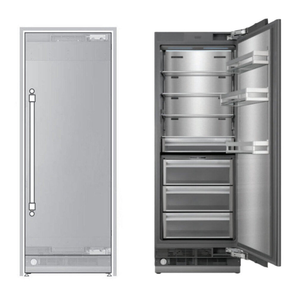 ILVE 30 inch Refrigerator Column with 16 cu. ft. Capacity, Internal Water Dispenser, Reversible Door, Panel Ready - URFC30SNWPRY