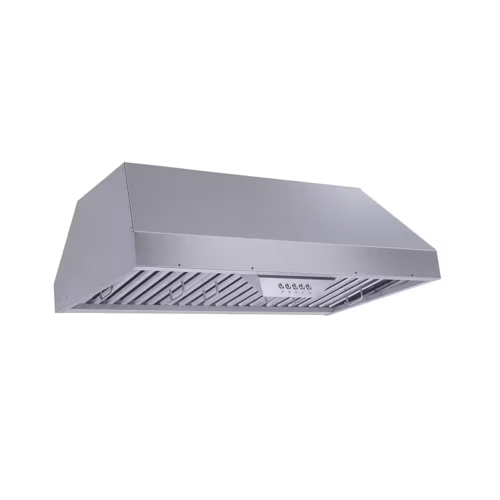 34 In. 600 CFM Ducted Insert/Built-In Range Hood in Stainless Steel with Baffle Filters LED Lights