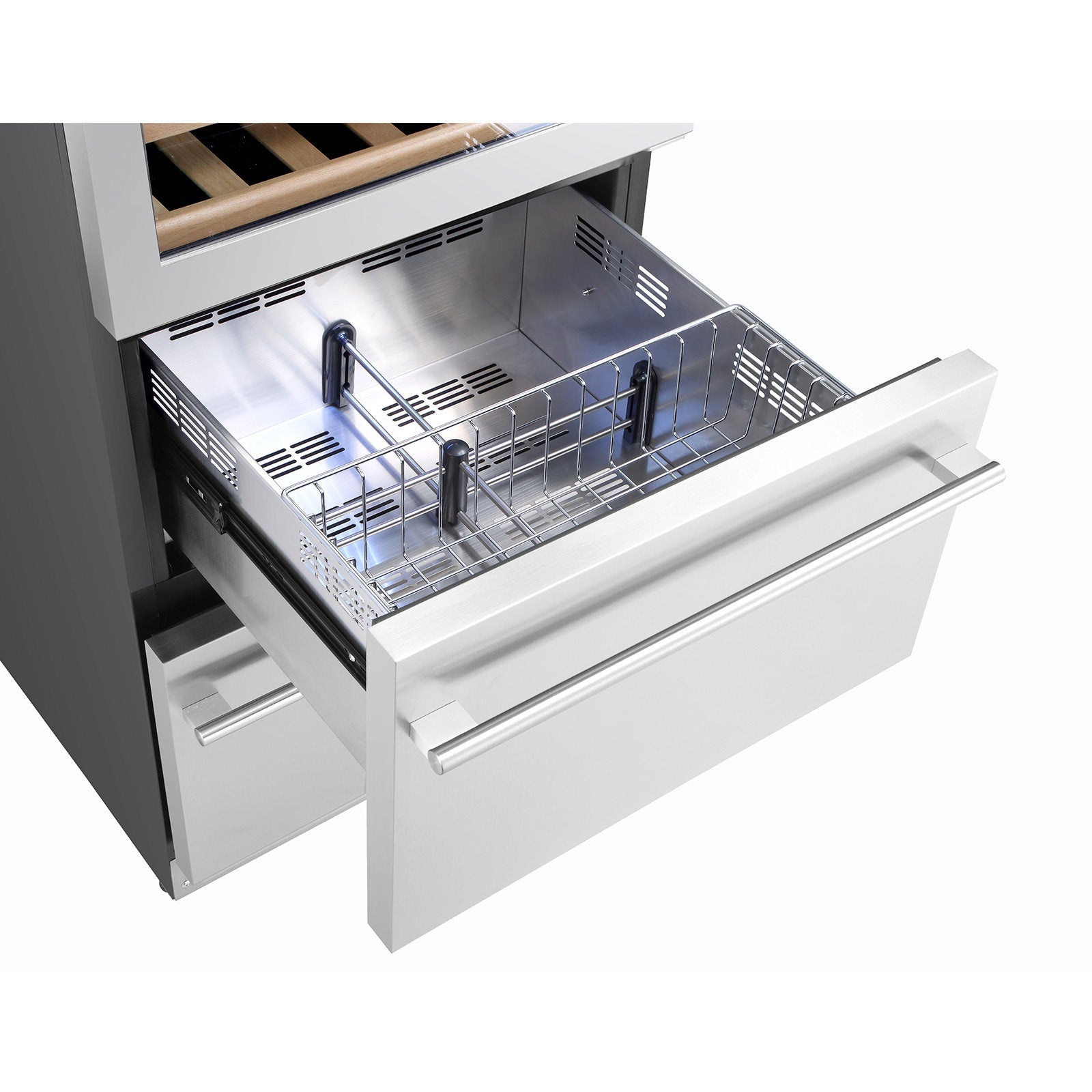 Kucht 24 in. Dual Zone 108-Wine Bottles and 100-Cans Beverage & Wine Cooler K510WB - image 4
