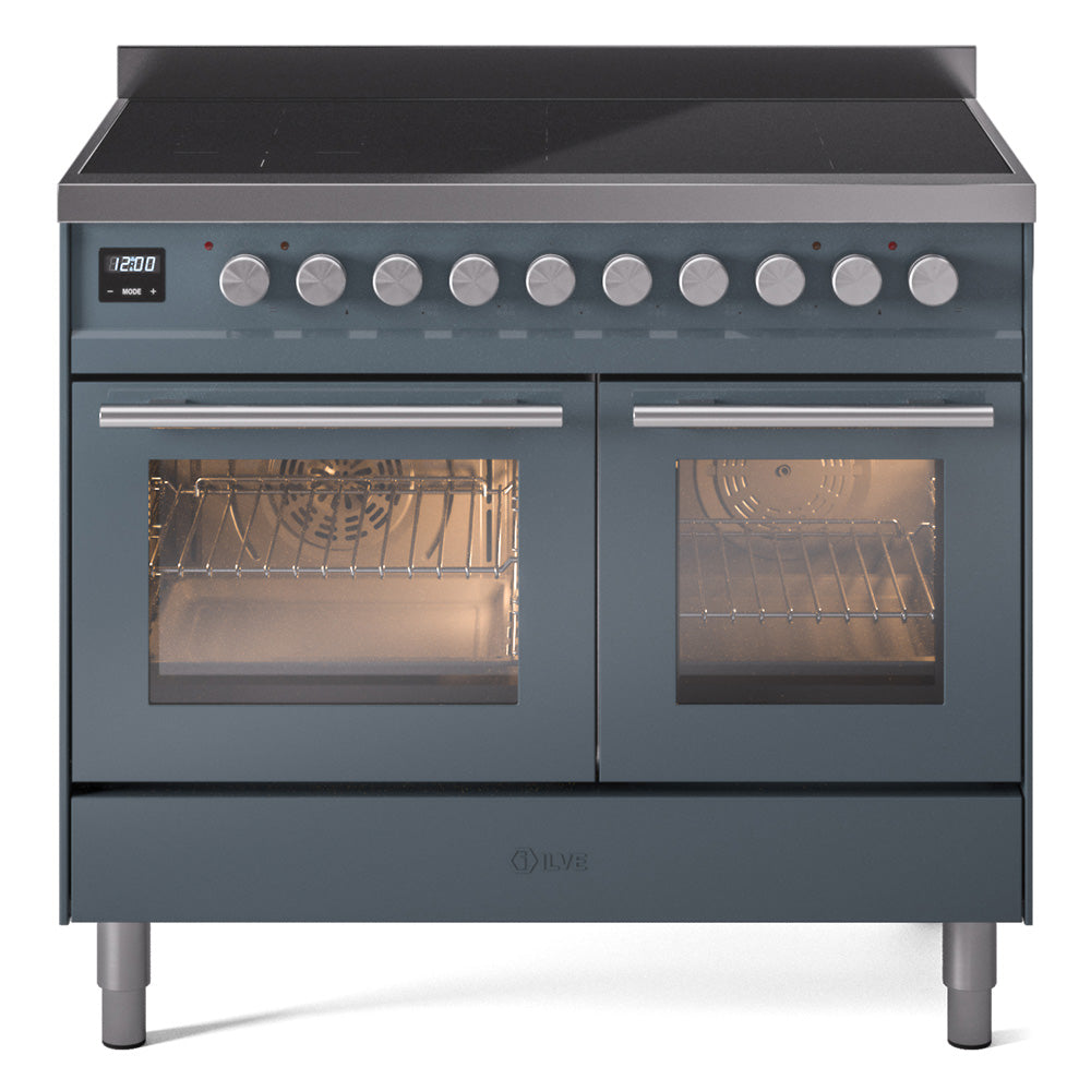 ILVE Professional Plus II 40" Induction Range - Double Ovens, 6-Element Induction - Solid Door