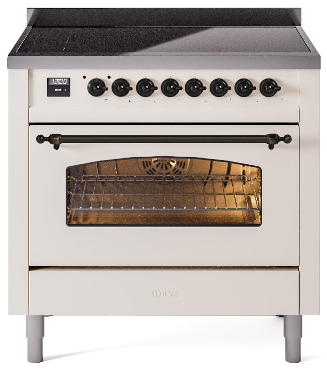 ILVE Nostalgie II 36" Induction Range - 6-Element Induction, 3.5 cu. ft. Oven - Solid Door