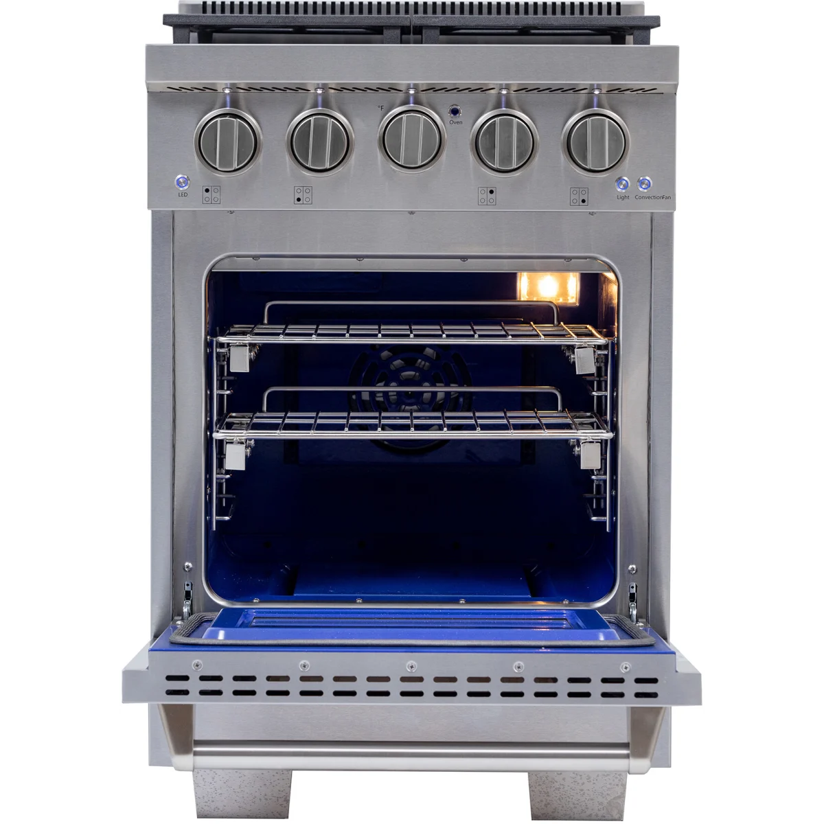 Kucht Professional 24 in. 2.5 cu. ft. Natural Gas Range and Convection Oven KFX2400X