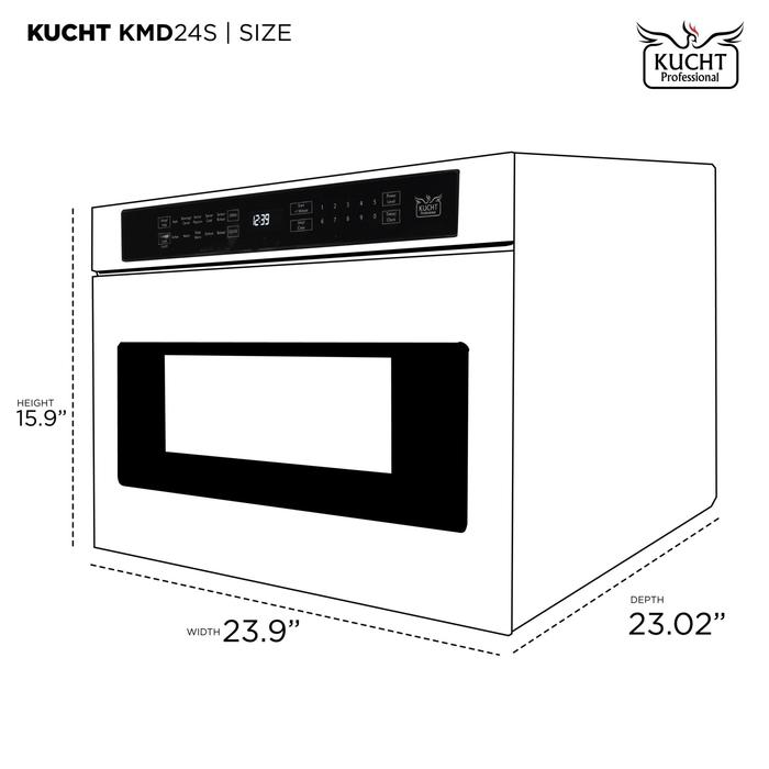 Kucht 24 in. 1.2 Cu. Ft. Built-in Microwave Drawer KMD24S - image 10
