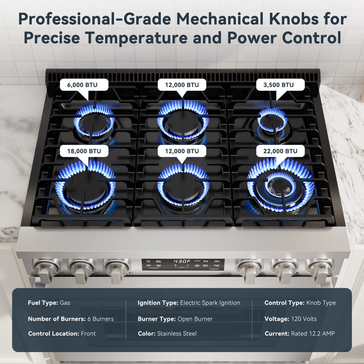 Nipus 36" Gas Range