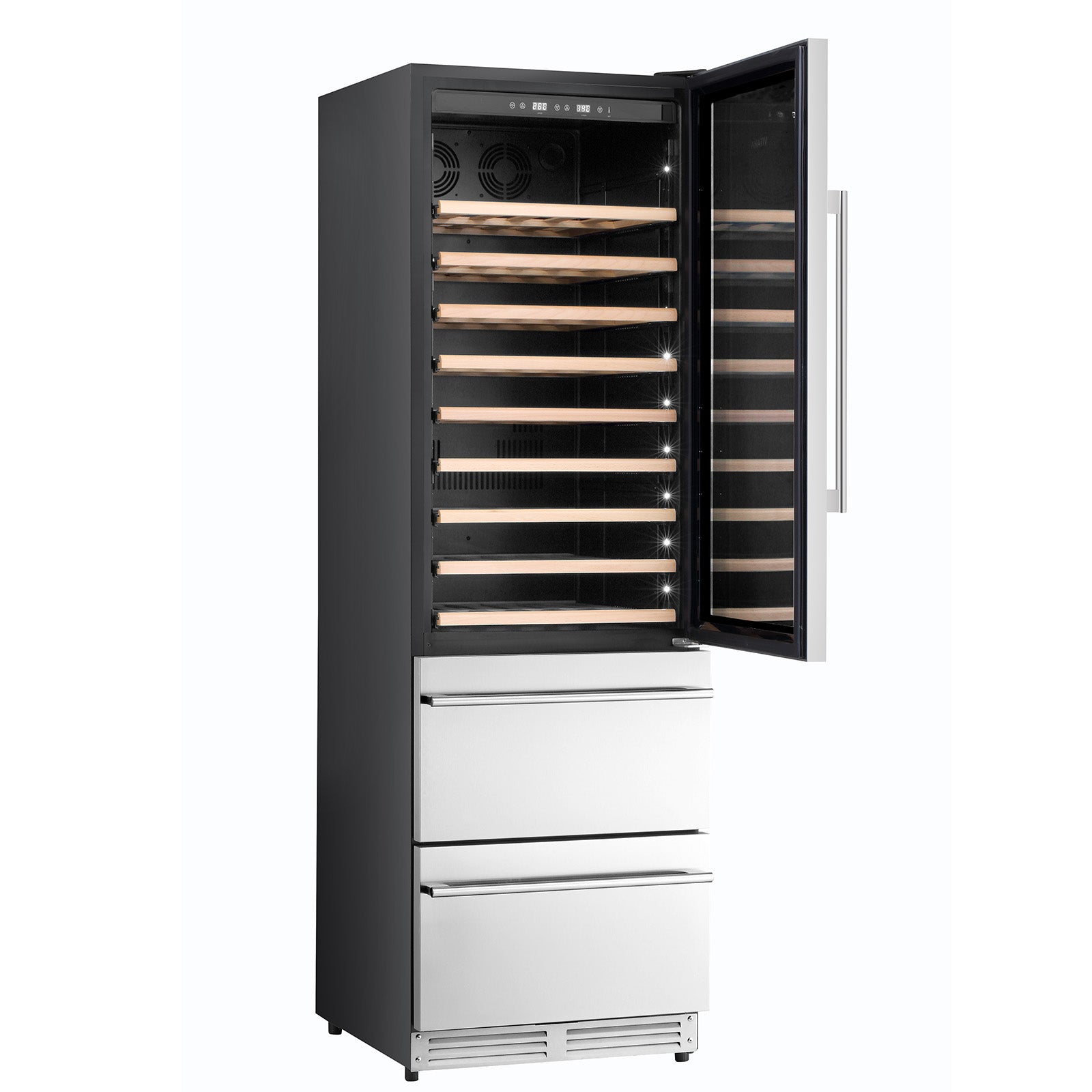 Kucht 24 in. Dual Zone 108-Wine Bottles and 100-Cans Beverage & Wine Cooler K510WB - image 7